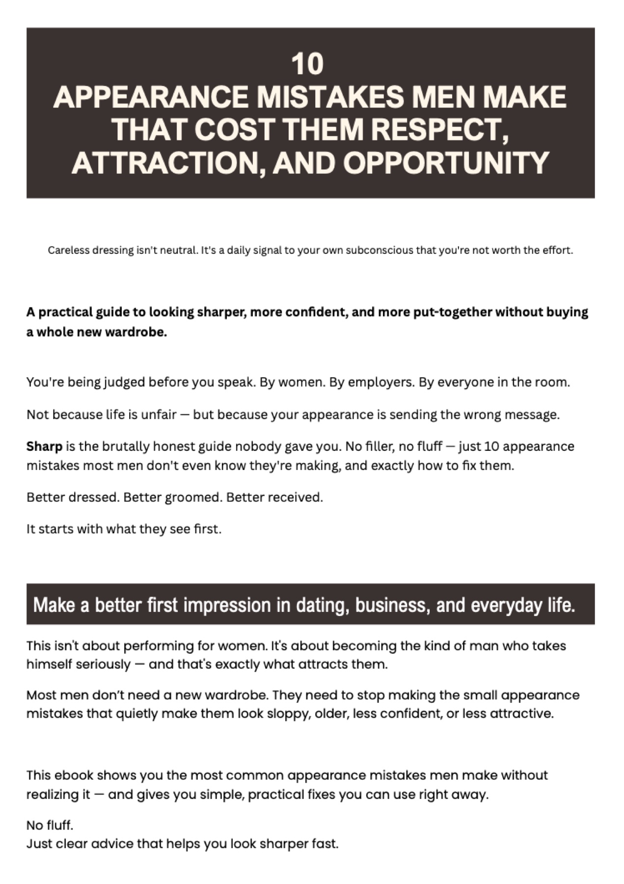 Men's appearance guide digital product created by Carolyn