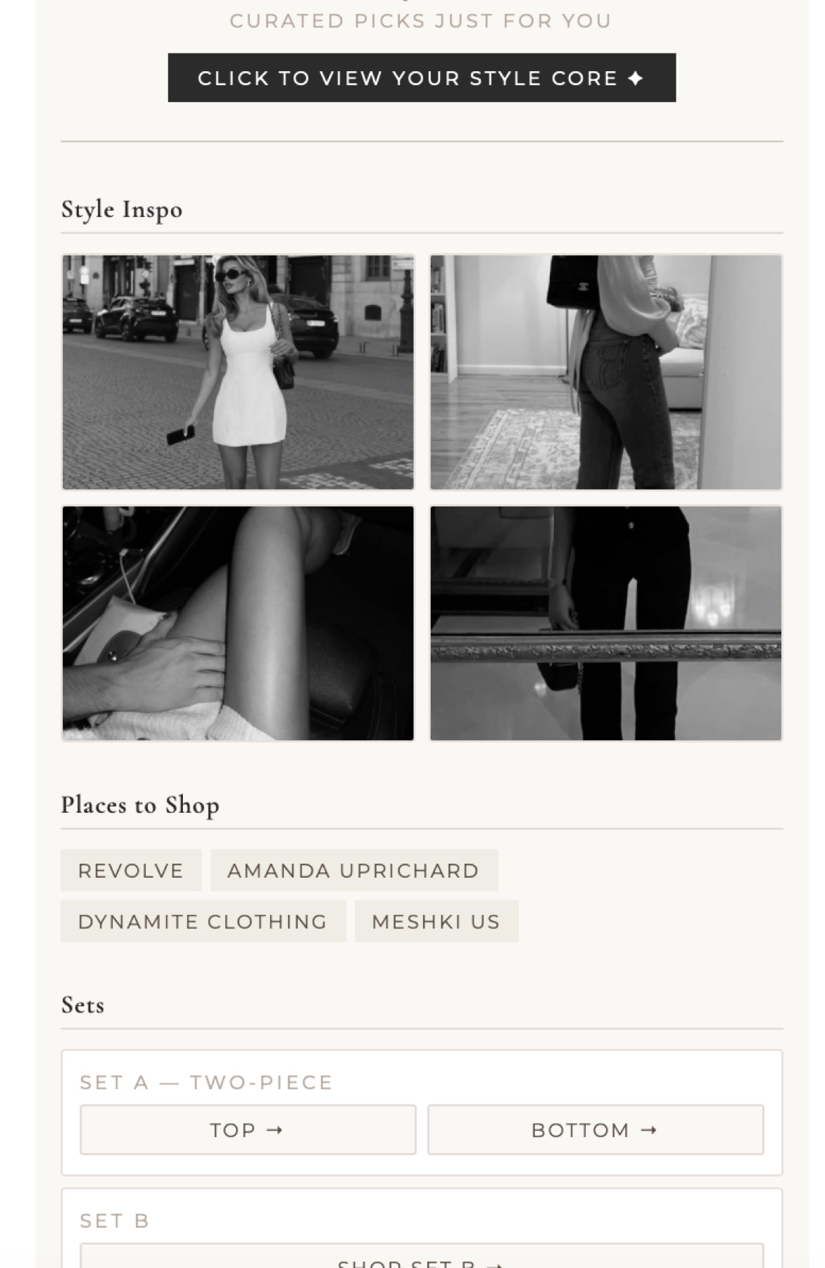 Styled by Carolyn interactive style recommendations